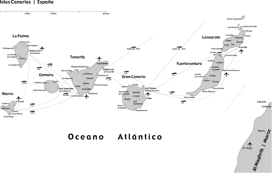 Mapa de Canarias